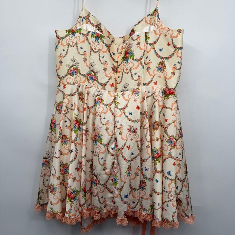 Sugar Thrillz Lush Opulence Renaissance Print Butterfly Corset Dress Size 2X NWT - Picture 5 of 12